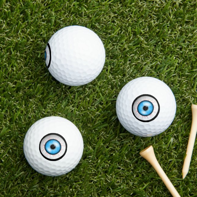Creepy Blue Eyeball Golfball (Insitu Gras)