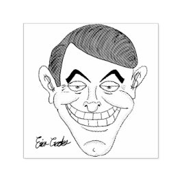 creepy businessman with money ears permastempel