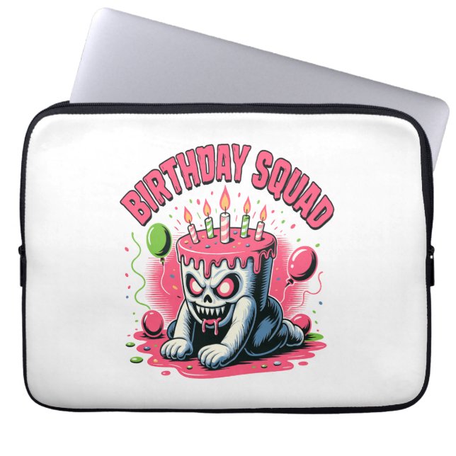 Creepy Cake Skull Birthday Squad Laptopschutzhülle (Vorderseite)