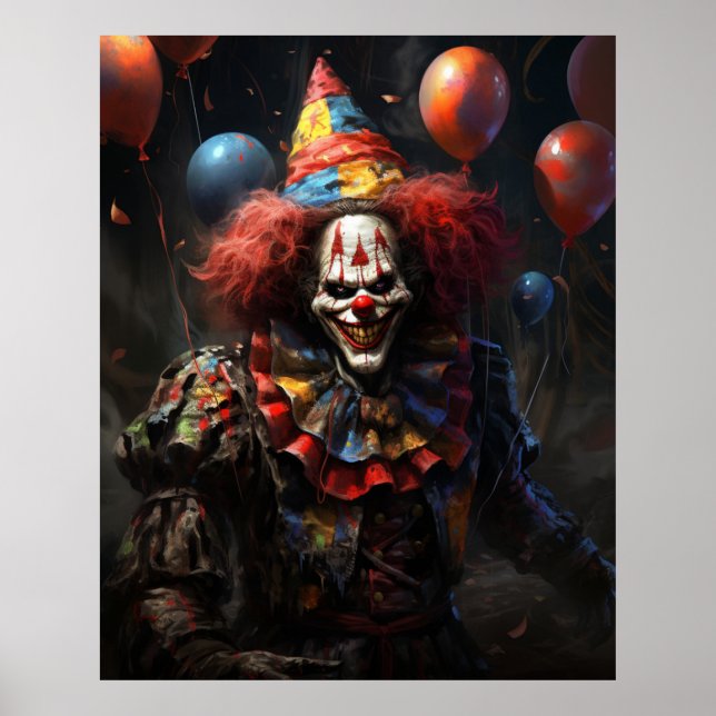 Creepy Carnival Clown Poster (Vorne)