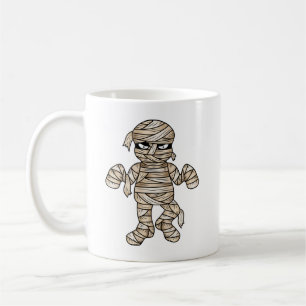 Creepy Cartoon Mummy Illustrations Halloween Thema Kaffeetasse