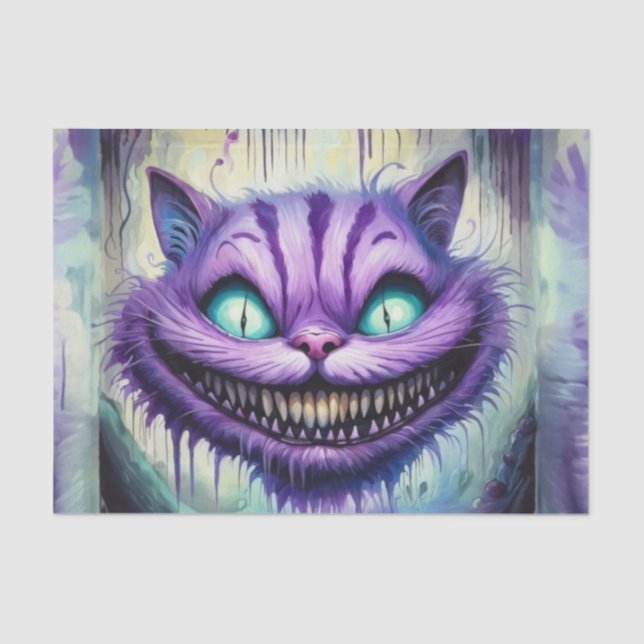 Creepy Cheshire Cat Decoupage Paper Seidenpapier (Vorderseite)