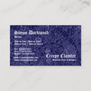 Creepy Cloister 01 - Abstact Tex - Dunkelblau Visitenkarte