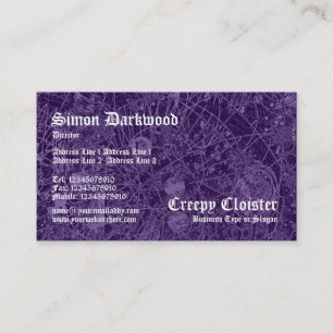 Creepy Cloister 01 - Abstact Tex - Dunkles Violett Visitenkarte