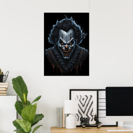Creepy Clown Beängstigend Poster Wall Decke