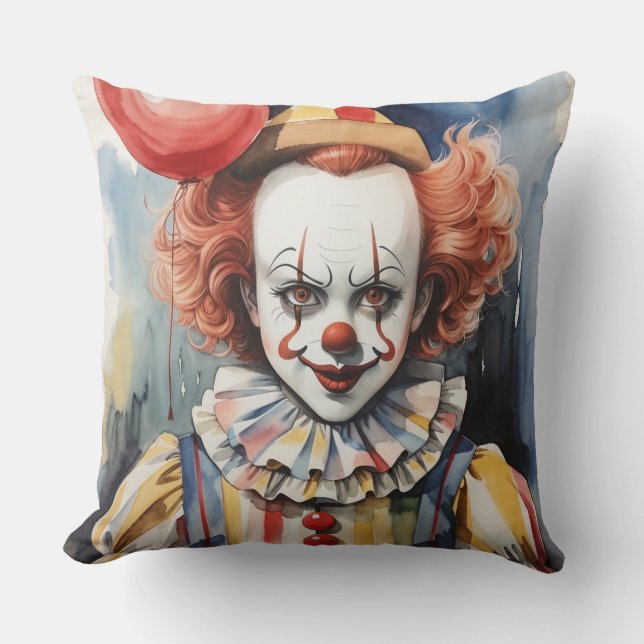 Creepy Clown Kissen (Vorderseite)