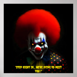 Creepy Clown Phobia Beängstigend Gag Custom Poster