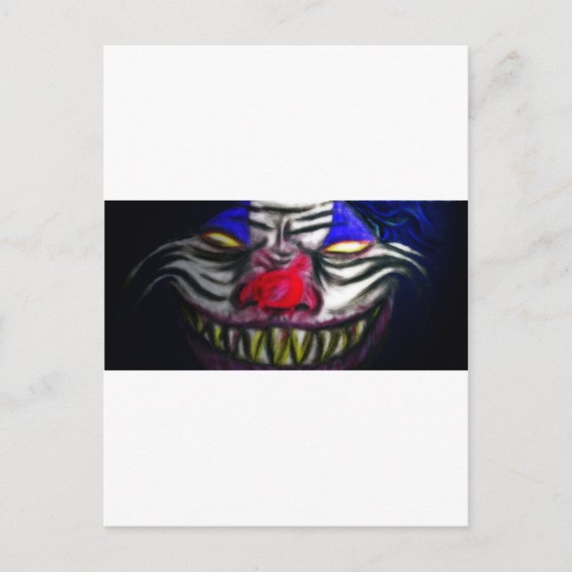Creepy Clown Postkarte (Vorderseite)