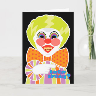 Creepy Clown zum Geburtstag Beängstigend älter wer Karte