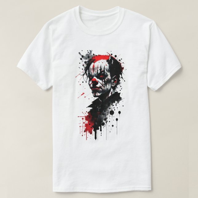 Creepy Clownfarben Spritzer T - Shirt (Design vorne)