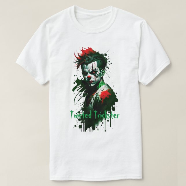 Creepy Clownfarben Spritzer T - Shirt (Design vorne)