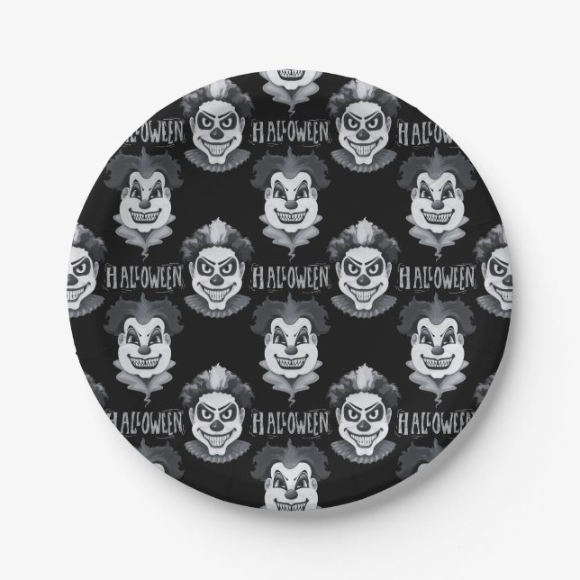 Creepy Clowns Spooky Halloween-Party Pappteller (Vorderseite)