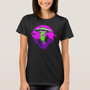 Creepy Cool Ufo Flying Saucer Alien Entführung T-Shirt