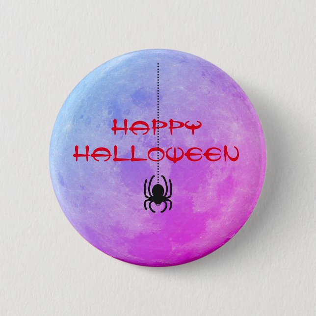 Creepy Crawler Spider Halloween Button (Vorderseite)