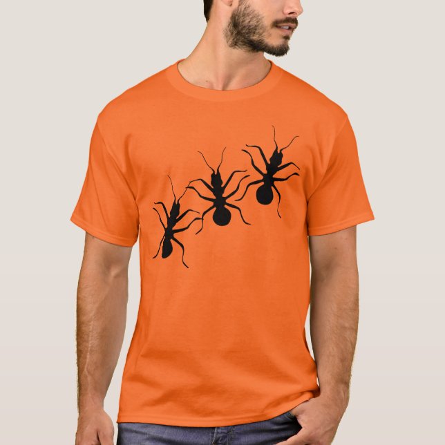 Creepy Crawly Black Ants Insekten T-Shirt (Vorderseite)