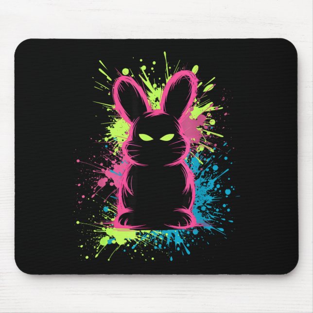 Creepy Cute Goth Bunny Horror Rabbit Sketch Alt Ng Mousepad (Vorne)