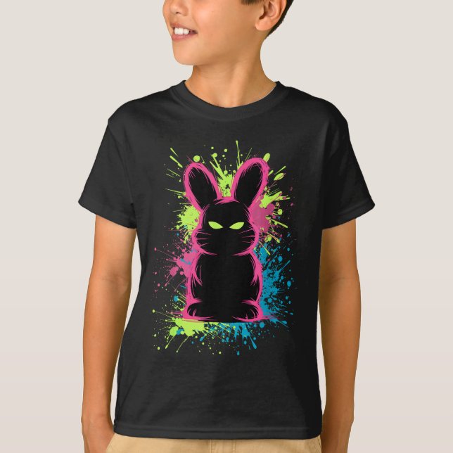 Creepy Cute Goth Bunny Horror Rabbit Sketch Alt Ng T-Shirt (Vorderseite)