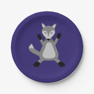 Creepy Cute Halloween Wolf Pappteller