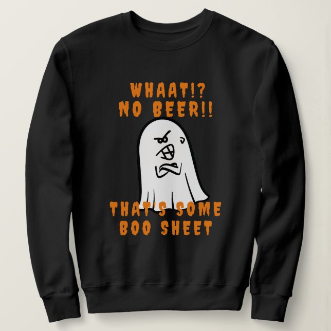 Creepy Das ist ein weißes Mesh Halloween-Geist Sweatshirt (Design vorne)