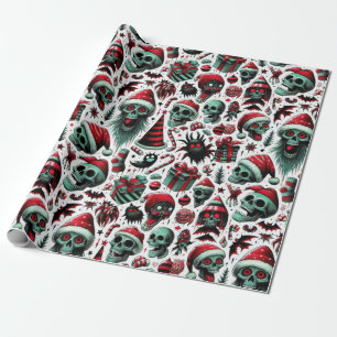Creepy Dead Christmas Pattern Geschenkpapier