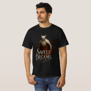 Creepy Demon Ghost with "Sweet Dreams" Text T-Shirt