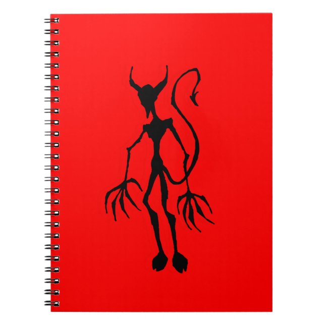 Creepy Devil Strichmännchen Notizblock (Vorderseite)