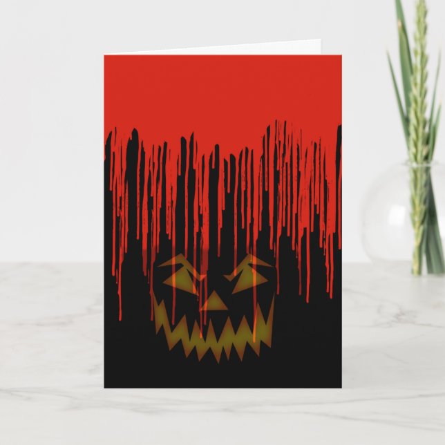 Creepy Dripping Blopping Halloween Einladung (Vorderseite)