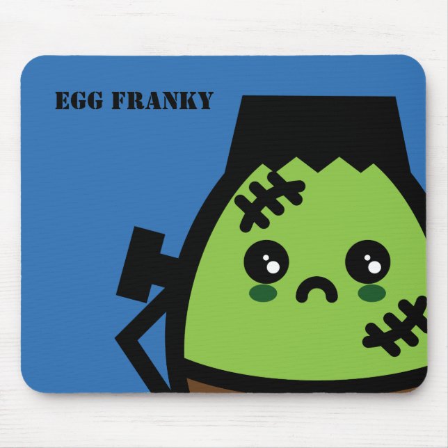 Creepy Egg Frankenstein Halloween | Name hinzufüge Mousepad (Vorne)