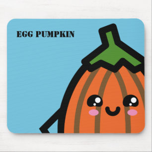 Creepy Egg Pumpkin Halloween Name hinzufügen Mousepad