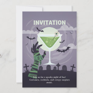 Creepy Eyeball Cocktail Halloween-Party Card Einladung