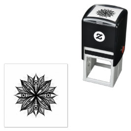 Creepy Eyes Psychedelic Blume Trippy Art Permastempel