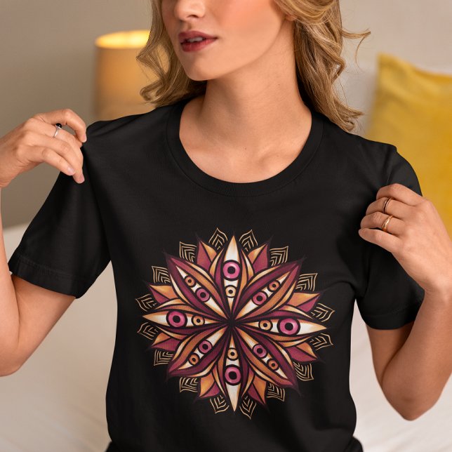 Creepy Eyes Psychedelic Blume Trippy Art T-Shirt (Von Creator hochgeladen)