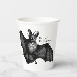 Creepy Flying Vintag Bat Halloween-Party Pappbecher