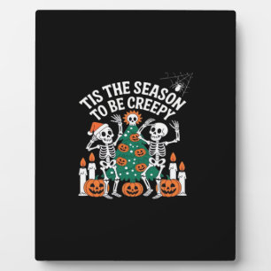 Creepy Funny Skeleton Halloween Spooky Fotoplatte