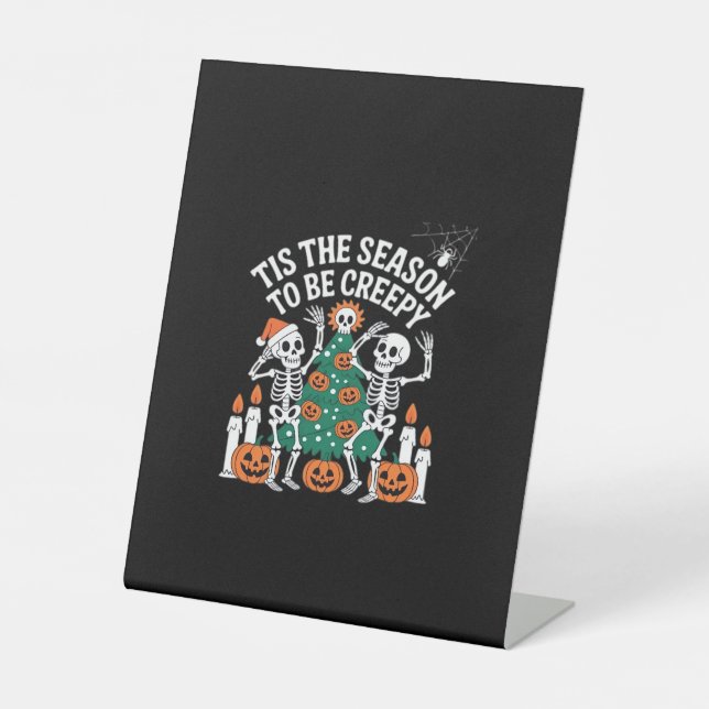 Creepy Funny Skeleton Halloween Spooky Sockelschild (Vorderseite)