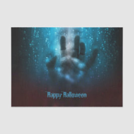 Creepy Ghost Black Blue Horror Evil Night Seidenpapier