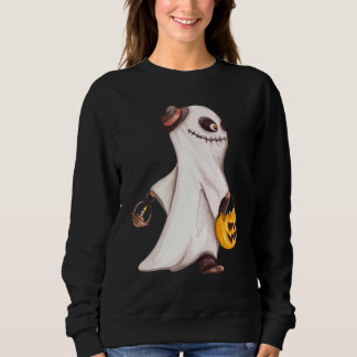 Creepy Ghost Jack O Lantern Halloween Costume Tric Sweatshirt