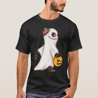 Creepy Ghost Jack O Lantern Halloween Costume Tric T-Shirt