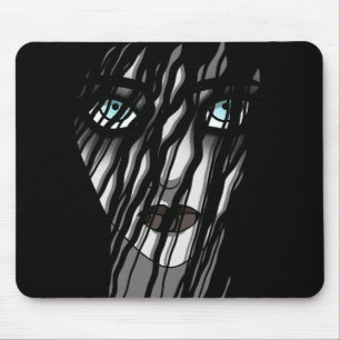 Creepy Ghost Lady Mousepad