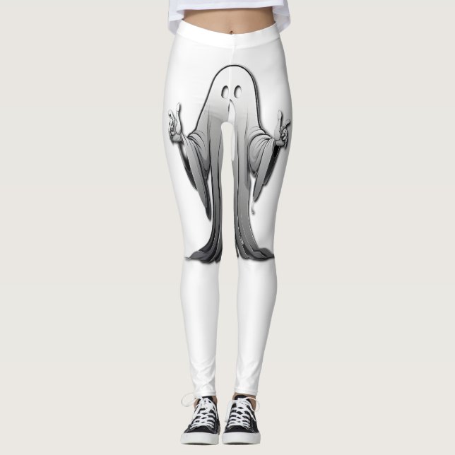 Creepy Ghost of Salem Leggings (Vorderseite)