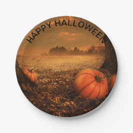 Creepy Ghost Spooky Pumpkin Halloween Papierplatte Pappteller