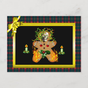 Creepy Gingerbread Man Postkarte
