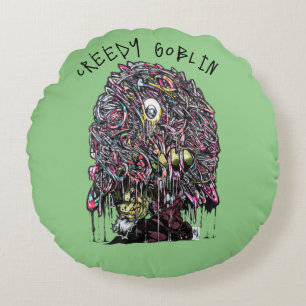 Creepy Goblin Rundes Kissen