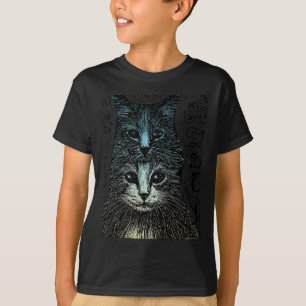 Creepy Goth Vintage Kunstgotik Katze T-Shirt
