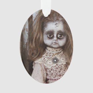 Creepy gotische Porzellan-Puppe viktorianisches Ornament