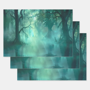 Creepy Green Swamp Geschenkpapier Set