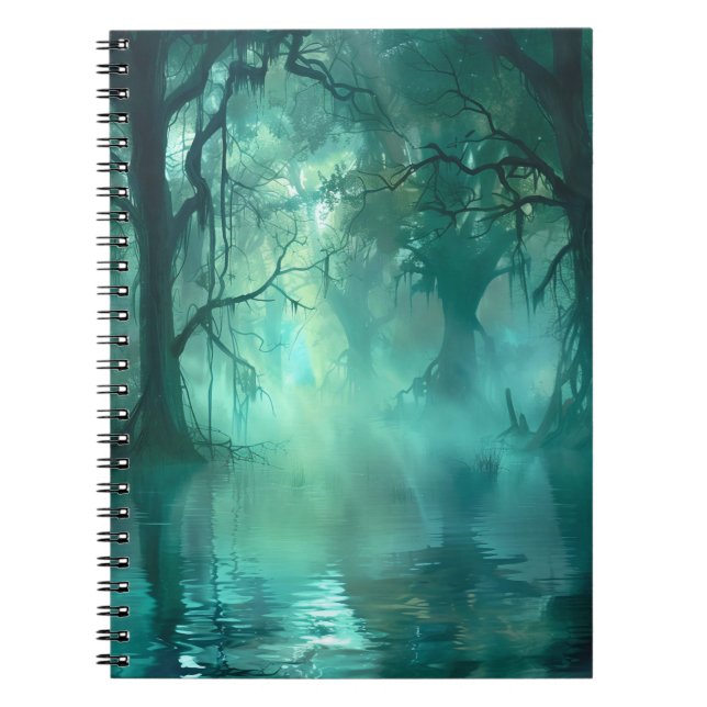 Creepy Green Swamp Notizblock (Vorderseite)