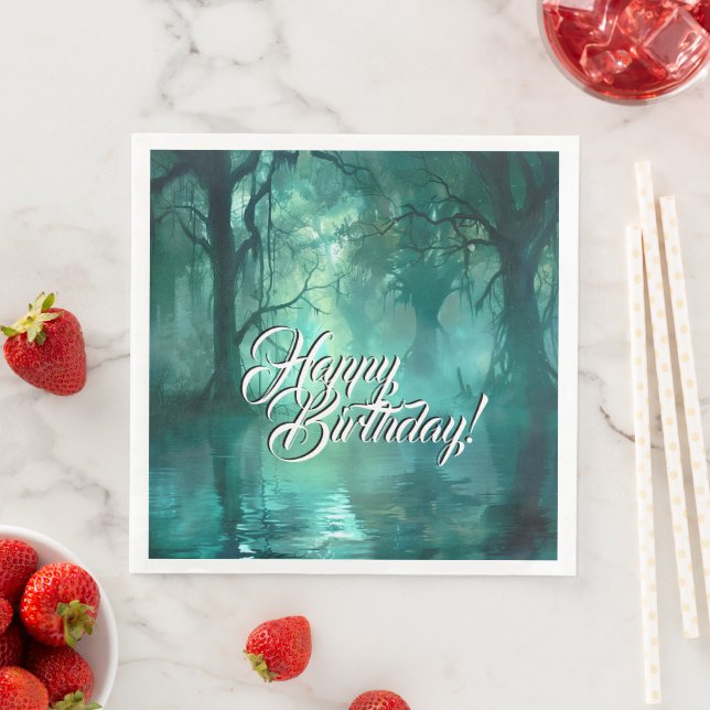 Creepy Green Swamp Serviette (Beispiel)