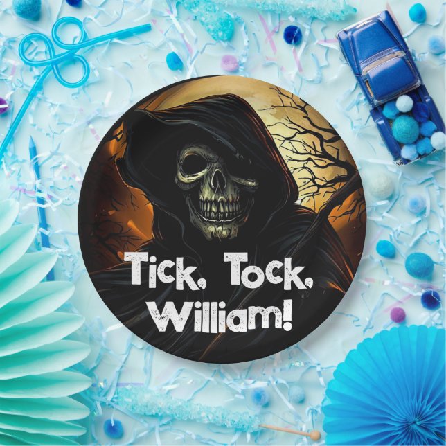 Creepy Grim Sensenmann Geburtstag Pappteller (Party)