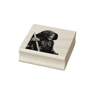 Creepy Grim Sensenmann mit Scythe Gummistempel